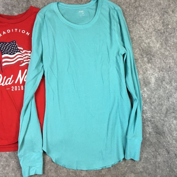 Womens Tops Shirts Lot of 4 L Old Navy Scooby Doo Blue Red Patriotic Casual Knit - Picture 10 of 16